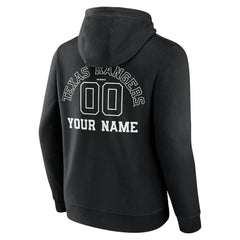 Texas Rangers Monochrome Personalized Name & Number Pullover Hoodie Sale