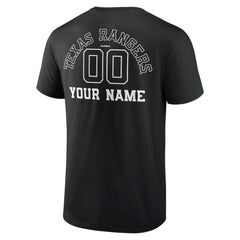 Texas Rangers Monochrome Personalized Name & Number T-Shirt Online