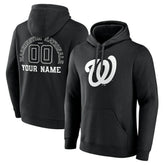 Washington Nationals Monochrome Personalized Name & Number Pullover Hoodie Clearance