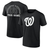 Washington Nationals Monochrome Personalized Name & Number T-Shirt Lifestyle