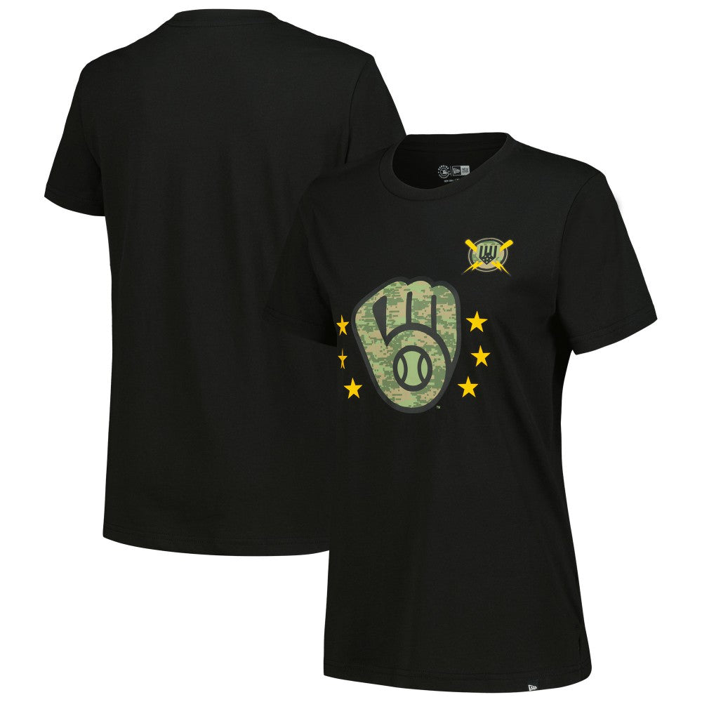 Milwaukee Brewers New Era Women's Armed Forces Day T-Shirt Near Me