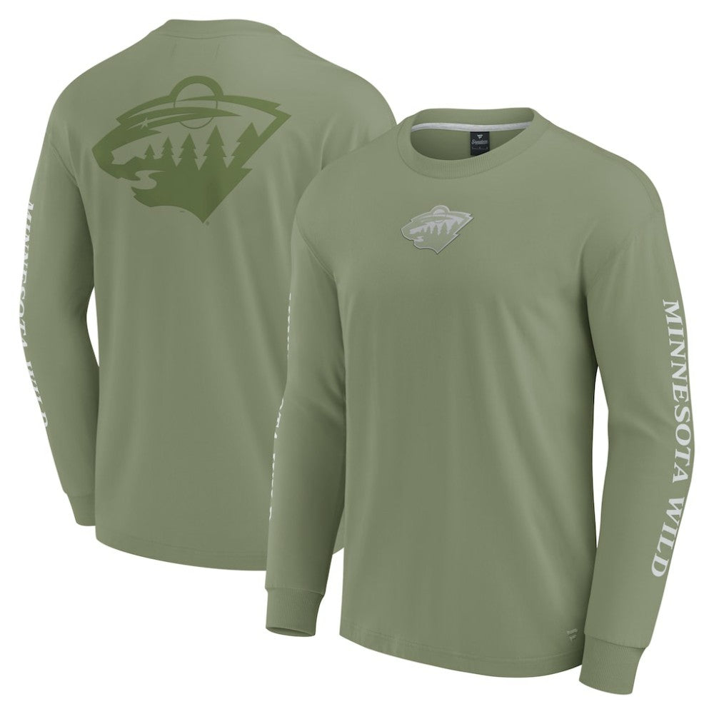 Minnesota Wild - Fanatics Elements Strive Long Sleeve T-Shirt Olive
