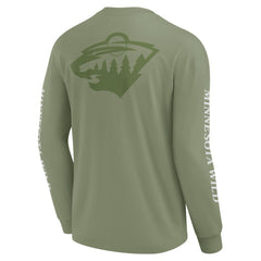 Minnesota Wild - Fanatics Elements Strive Long Sleeve T-Shirt Olive