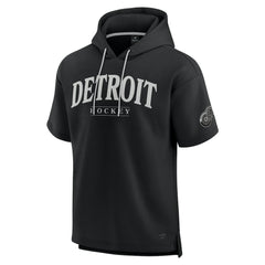 Detroit Red Wings - Fanatics Elements Ready Short Sleeve Pullover Hoodie Black