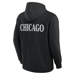 Chicago Blackhawks Fanatics Elements Blaze Tri-Blend Long Sleeve Hoodie T-Shirt Black