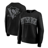 Pittsburgh Penguins Fanatics Women's Elements Flow Pullover Sweatshirt Black