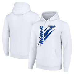 St. Louis Blues - Starter Color Scratch Fleece Pullover Hoodie White