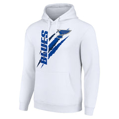 St. Louis Blues - Starter Color Scratch Fleece Pullover Hoodie White