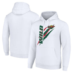 Minnesota Wild - Starter Color Scratch Fleece Pullover Hoodie White
