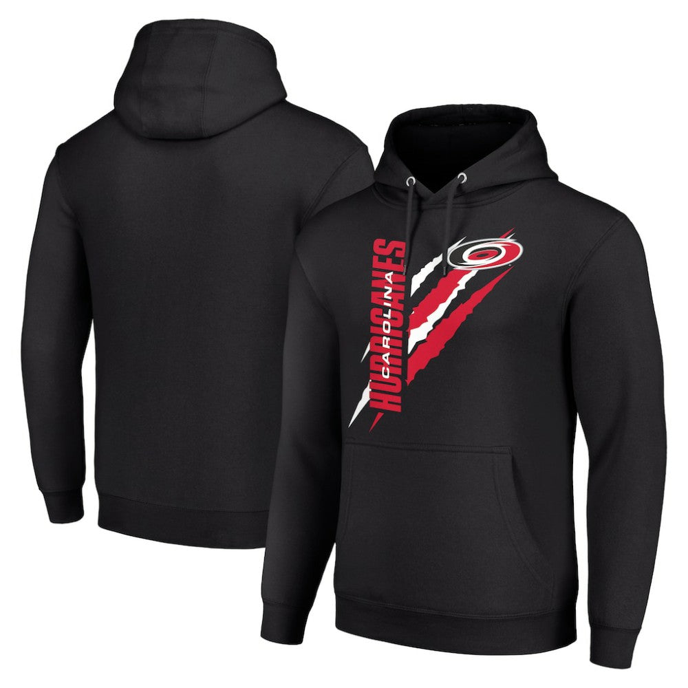 Carolina Hurricanes - Starter Color Scratch Fleece Pullover Hoodie Black