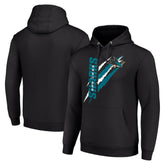 San Jose Sharks - Starter Color Scratch Fleece Pullover Hoodie Black