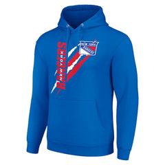 New York Rangers Starter Color Scratch Fleece Pullover Hoodie Royal