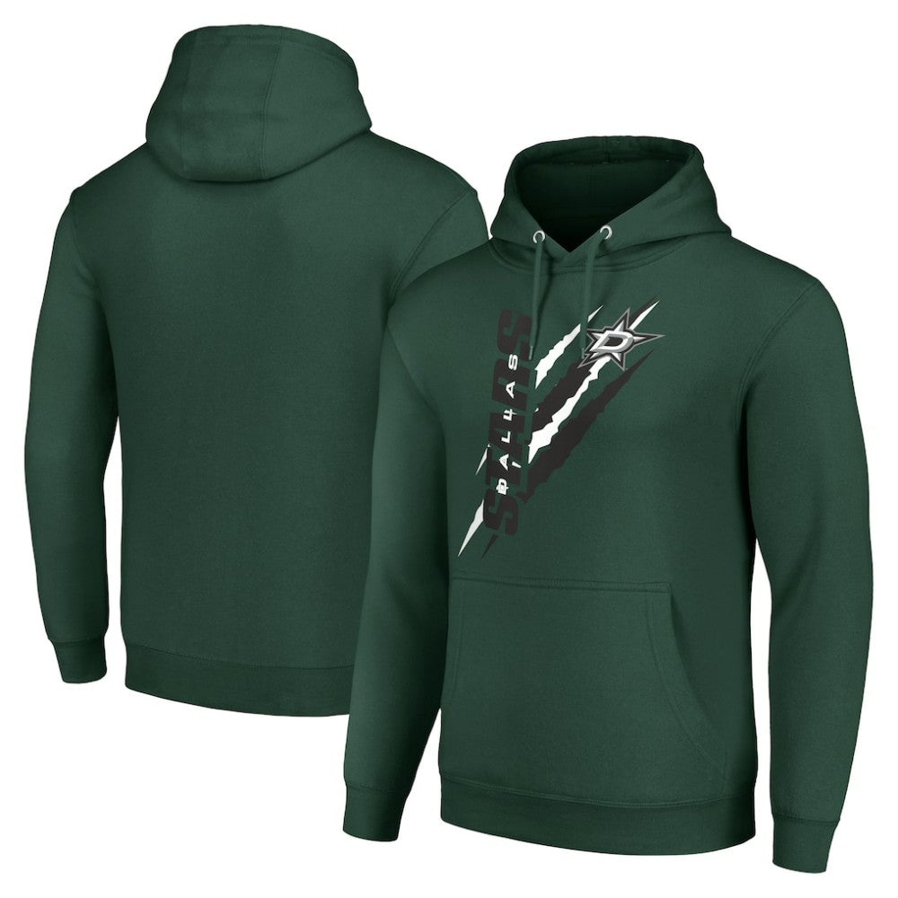Dallas Stars - Starter Color Scratch Fleece Pullover Hoodie Green