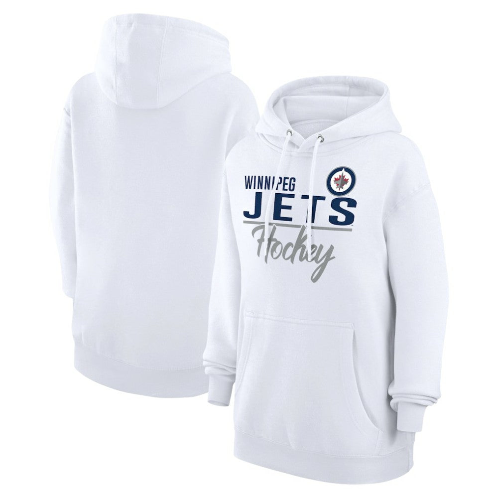 Winnipeg Jets - G-III 4Her by Carl Banks Women's Team Fleece Pullover Hoodie White