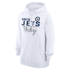 Winnipeg Jets - G-III 4Her by Carl Banks Women's Team Fleece Pullover Hoodie White