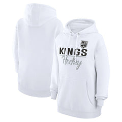 Los Angeles Kings - G-III 4Her by Carl Banks Women's Team Fleece Pullover Hoodie White