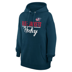 Columbus Blue Jackets - G-III 4Her by Carl Banks Women's Team Fleece Pullover Hoodie Navy
