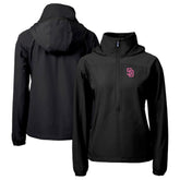 San Diego Padres Cutter & Buck Women's City Connect Charter Eco Recycled Half-Zip Anorak Jacket for sale
