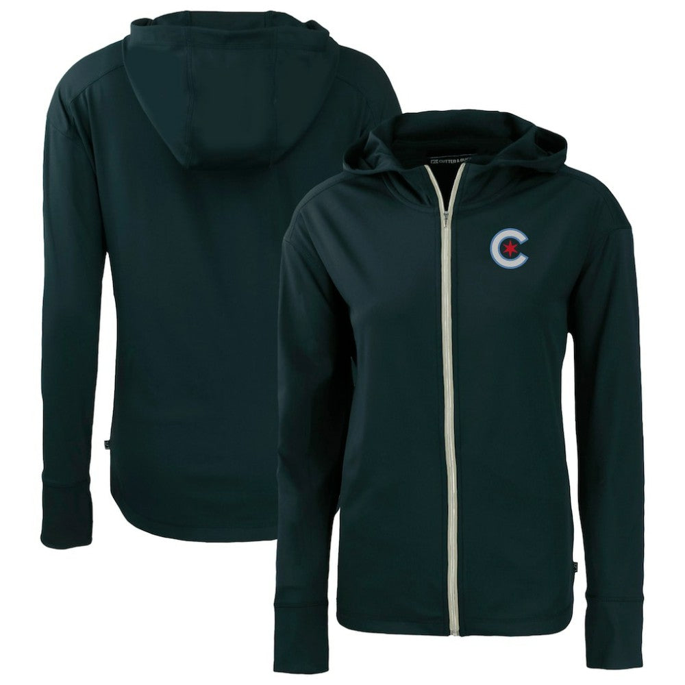 Chicago Cubs Cutter & Buck Women's City Connect Daybreak Eco Recycled Full-Zip Hoodie Online