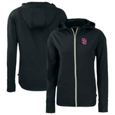 San Diego Padres Cutter & Buck Women's City Connect Daybreak Eco Recycled Full-Zip Hoodie for sale