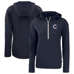 Chicago Cubs Cutter & Buck Women's City Connect Daybreak Eco Recycled Half-Zip Hoodie discount