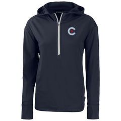 Chicago Cubs Cutter & Buck Women's City Connect Daybreak Eco Recycled Half-Zip Hoodie discount