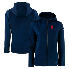 Los Angeles Angels Cutter & Buck Women's City Connect Evoke Eco Softshell Recycled Full-Zip Hoodie Jacket On Sale
