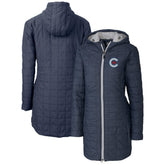 Chicago Cubs Cutter & Buck Women's City Connect Rainier PrimaLoft Eco Insulated Hooded Long Coat Online