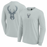 Fanatics - Milwaukee Bucks Elements Strive Long Sleeve T-Shirt - Gray
