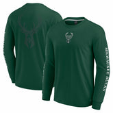 Fanatics - Milwaukee Bucks Elements Strive Long Sleeve T-Shirt - Hunter Green