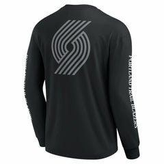 Fanatics - Portland Trail Blazers Elements Strive Long Sleeve T-Shirt - Black