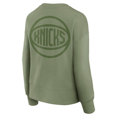 Fanatics - New York Knicks Women's Elements Flow Pullover Sweatshirt - Olive
