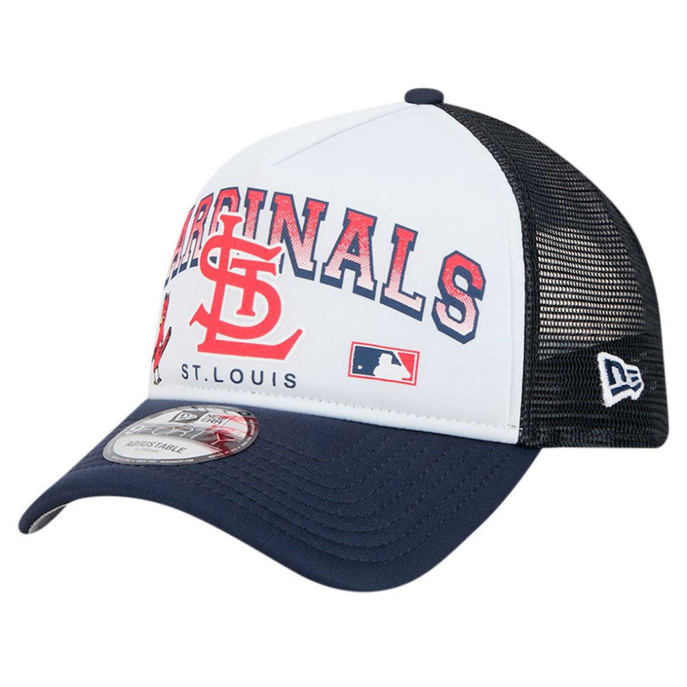 St. Louis Cardinals New Era Retro Wordmark 9FORTY A-Frame Trucker Adjustable Hat discount