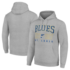 St. Louis Blues - Starter Retro Graphic Pullover Hoodie Heather Gray