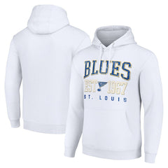 St. Louis Blues - Starter Retro Graphic Pullover Hoodie White