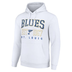St. Louis Blues - Starter Retro Graphic Pullover Hoodie White