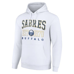 Buffalo Sabres - Starter Retro Graphic Pullover Hoodie White