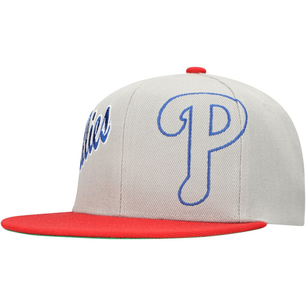 Philadelphia Phillies Mitchell & Ness Knock Out Panel Snapback Hat Clearance