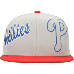 Philadelphia Phillies Mitchell & Ness Knock Out Panel Snapback Hat Clearance