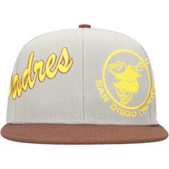 San Diego Padres Mitchell & Ness Knock Out Panel Snapback Hat discount