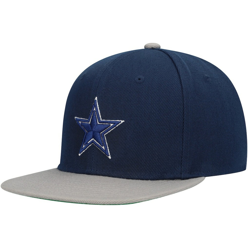 Dallas Cowboys Youth Two-Tone Snapback Hat Navy/Silver - Mitchell & Ness
