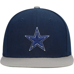Dallas Cowboys Youth Two-Tone Snapback Hat Navy/Silver - Mitchell & Ness