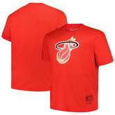 Mitchell & Ness - Miami Heat Big & Tall Hardwood Classics Vintage Logo T-Shirt - Red