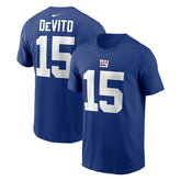Tommy DeVito New York Giants Name & Number T-Shirt Royal - Nike