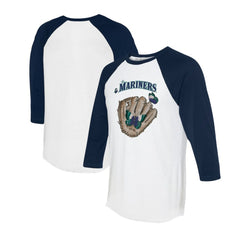 Seattle Mariners Tiny Turnip Unisex Butterfly Glove 3/4-Sleeve Raglan T-Shirt Sale