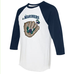 Seattle Mariners Tiny Turnip Unisex Butterfly Glove 3/4-Sleeve Raglan T-Shirt Sale