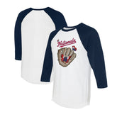 Washington Nationals Tiny Turnip Unisex Butterfly Glove 3/4-Sleeve Raglan T-Shirt Clearance