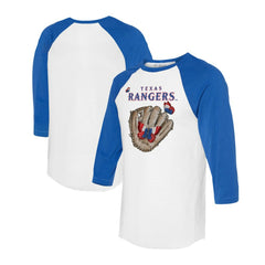Texas Rangers Tiny Turnip Unisex Butterfly Glove 3/4-Sleeve Raglan T-Shirt On Sale