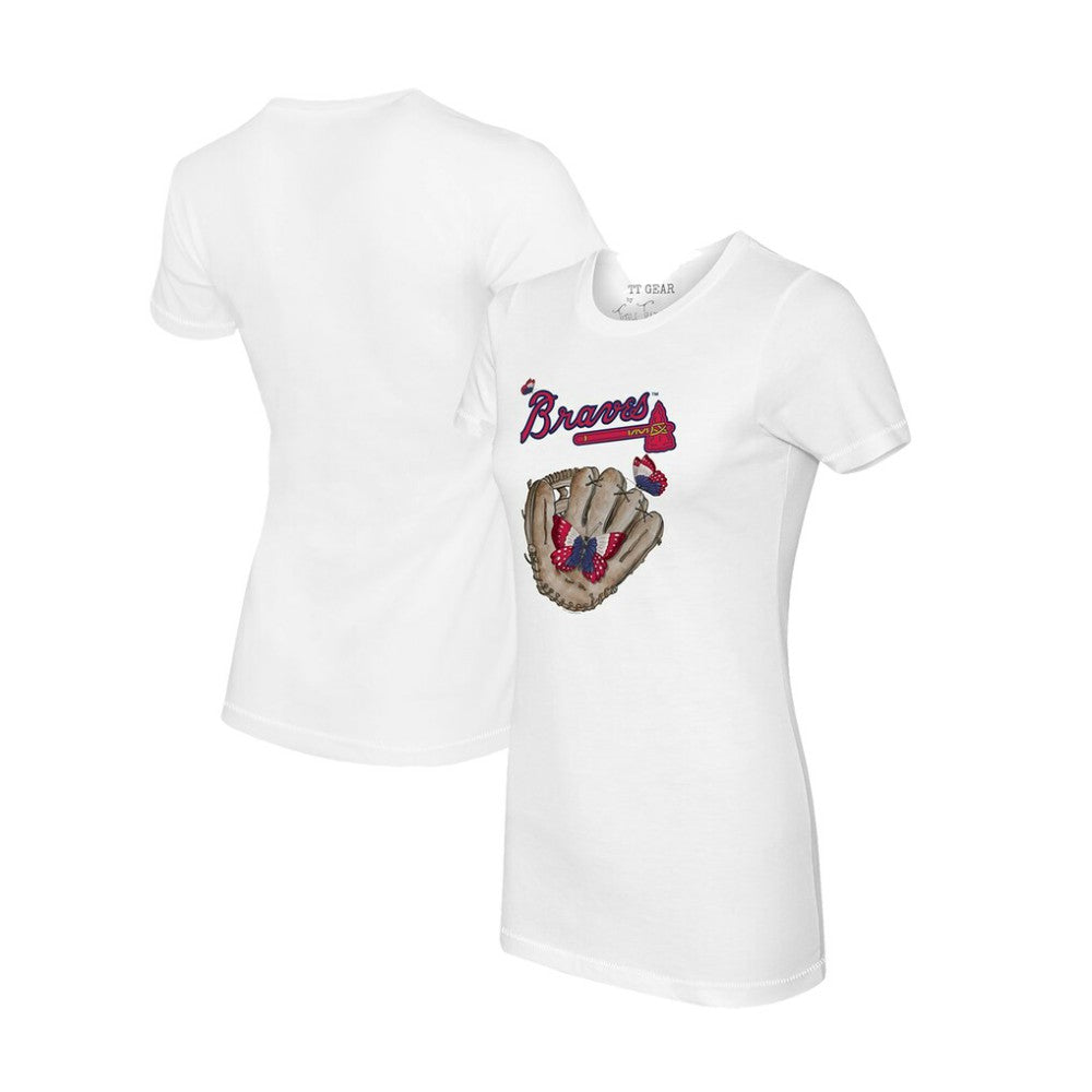 Atlanta Braves Tiny Turnip Women's Butterfly Glove T-Shirt Lifestyle