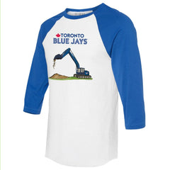Toronto Blue Jays Tiny Turnip Unisex Excavator 3/4-Sleeve Raglan T-Shirt discount